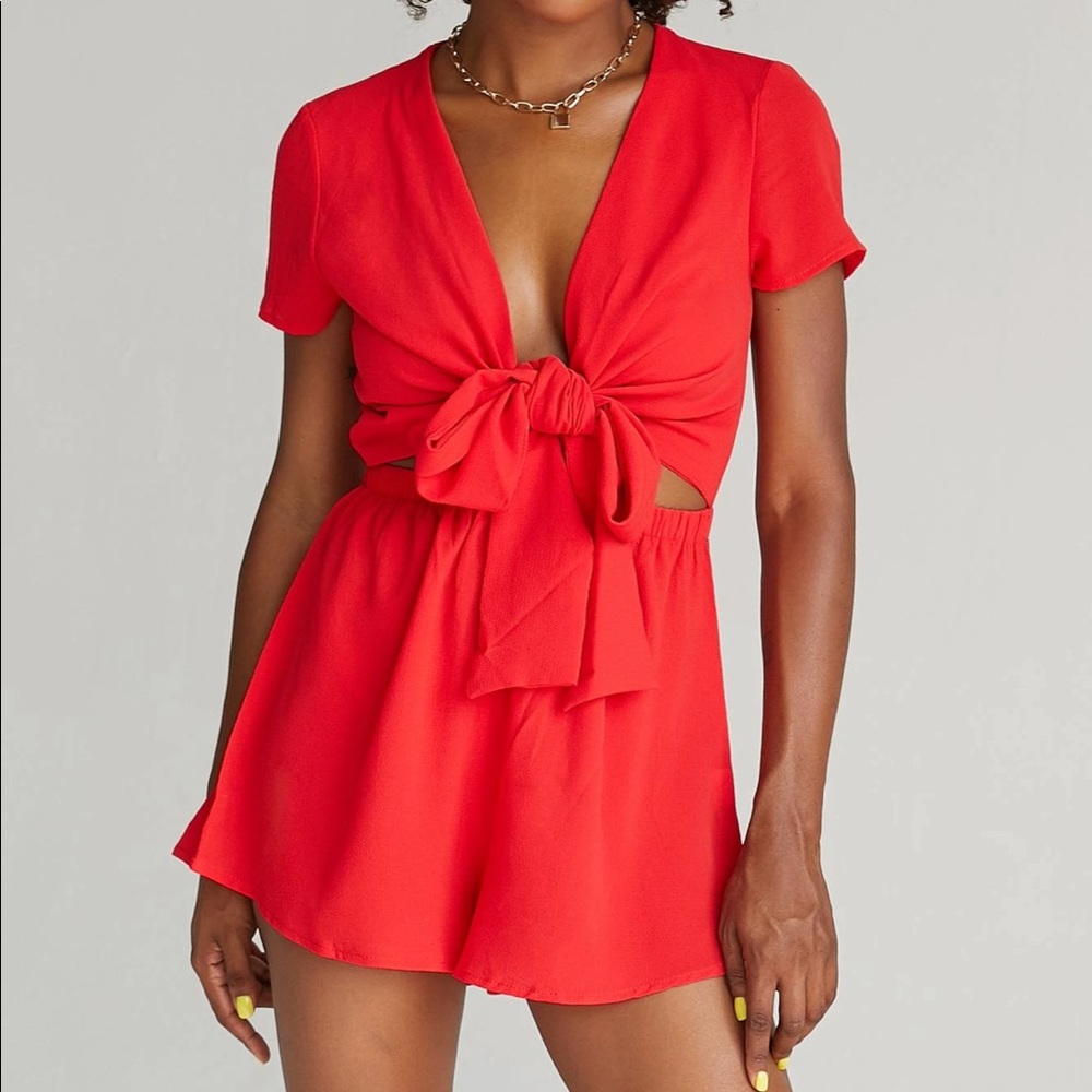 Princess Polly Red romper